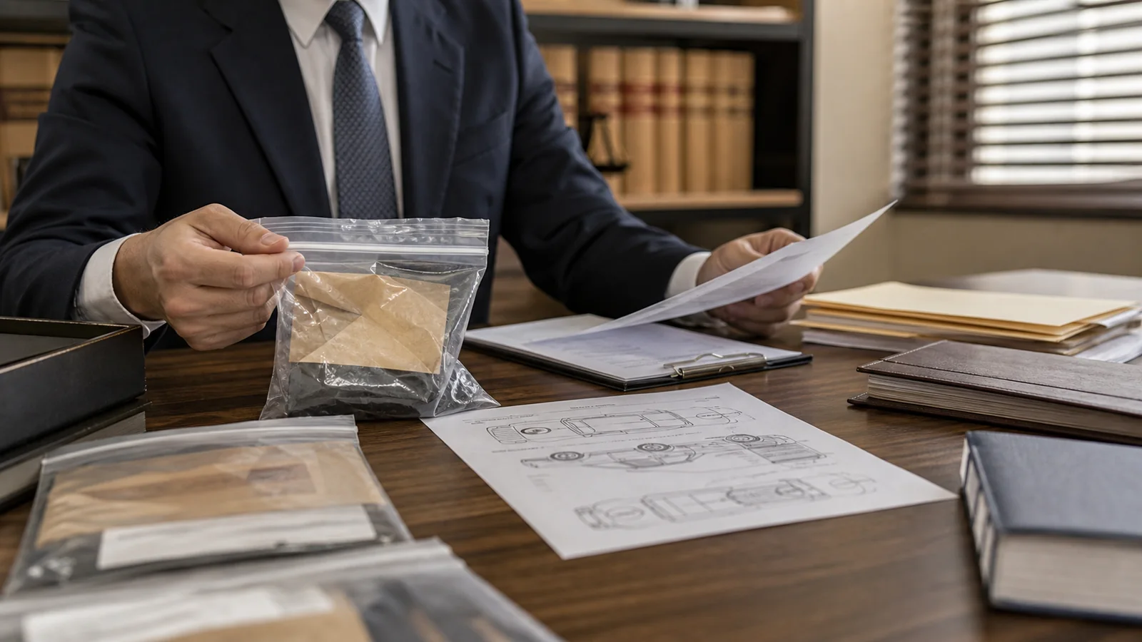 Attorney reviewing evidence and preparation for drug crimes in Fort Lauderdale