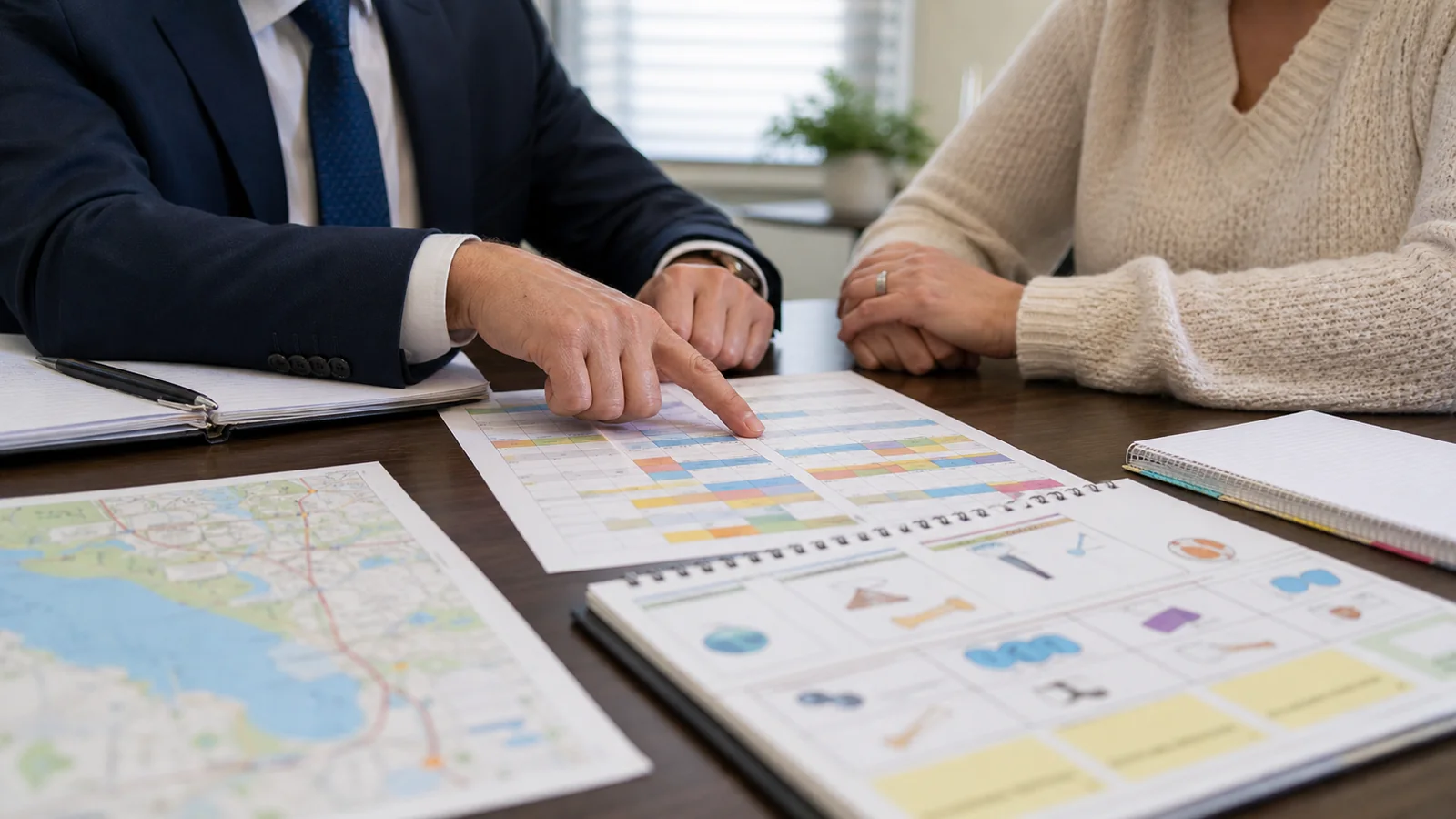 Attorney reviewing evidence and preparation for timesharing or custody in Fort Lauderdale
