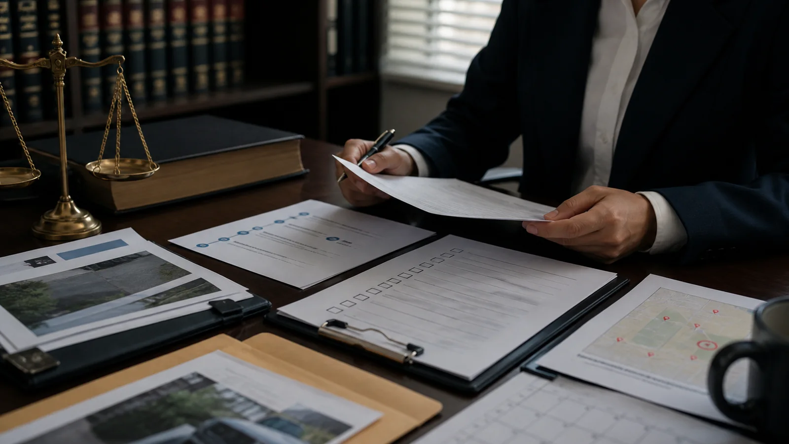 Attorney reviewing evidence and preparation for injunction violations and penalties in Fort Lauderdale