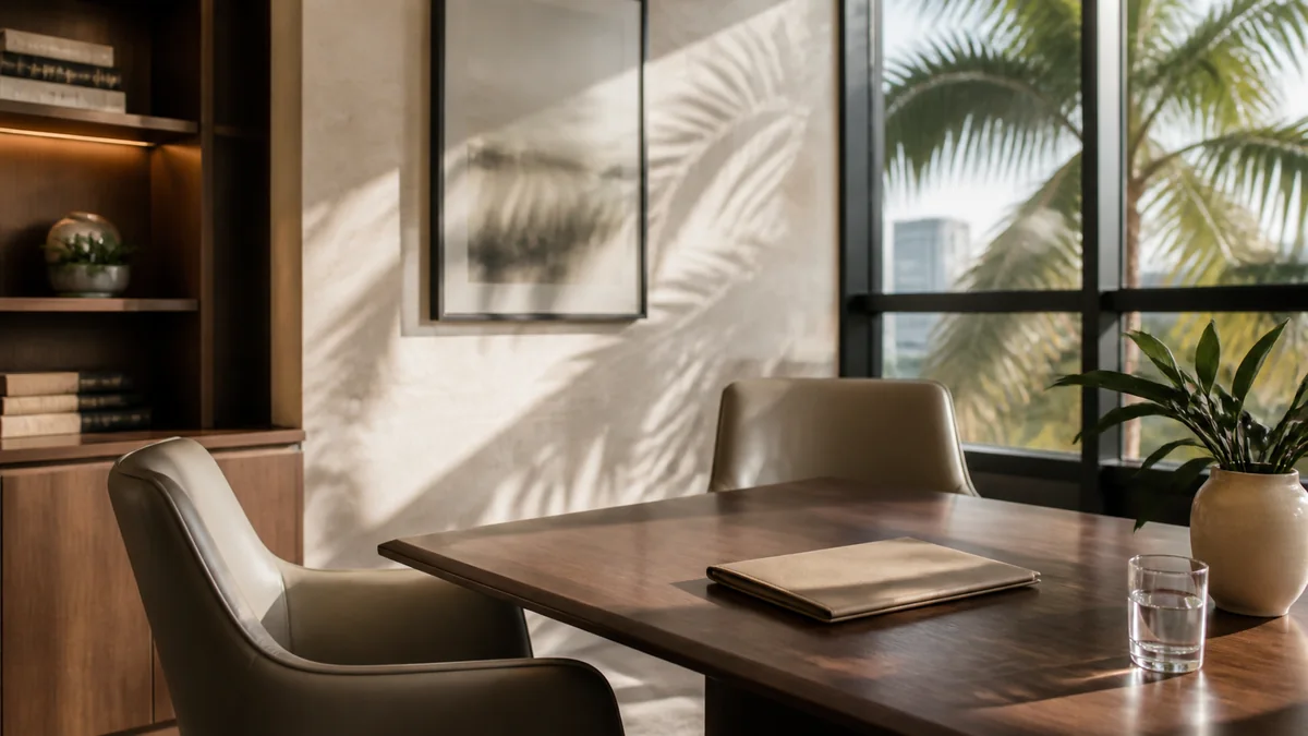 Private Fort Lauderdale law office prepared for a domestic violence defense consultation