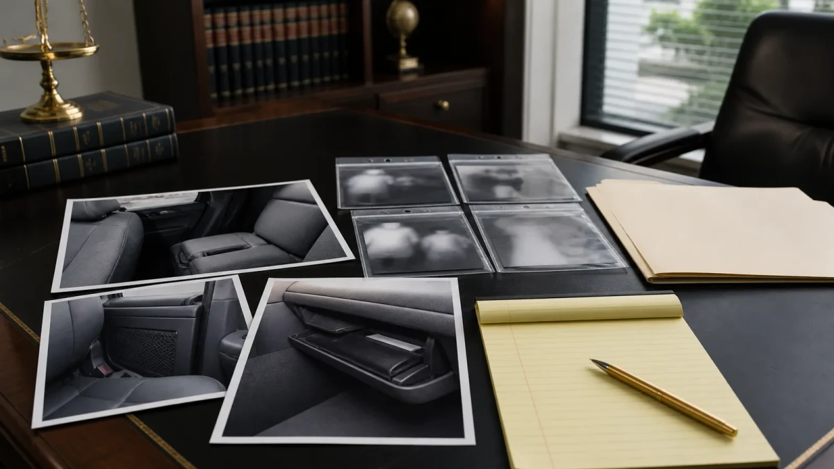 Search, possession, and forensic records organized for firearm-charge defense
