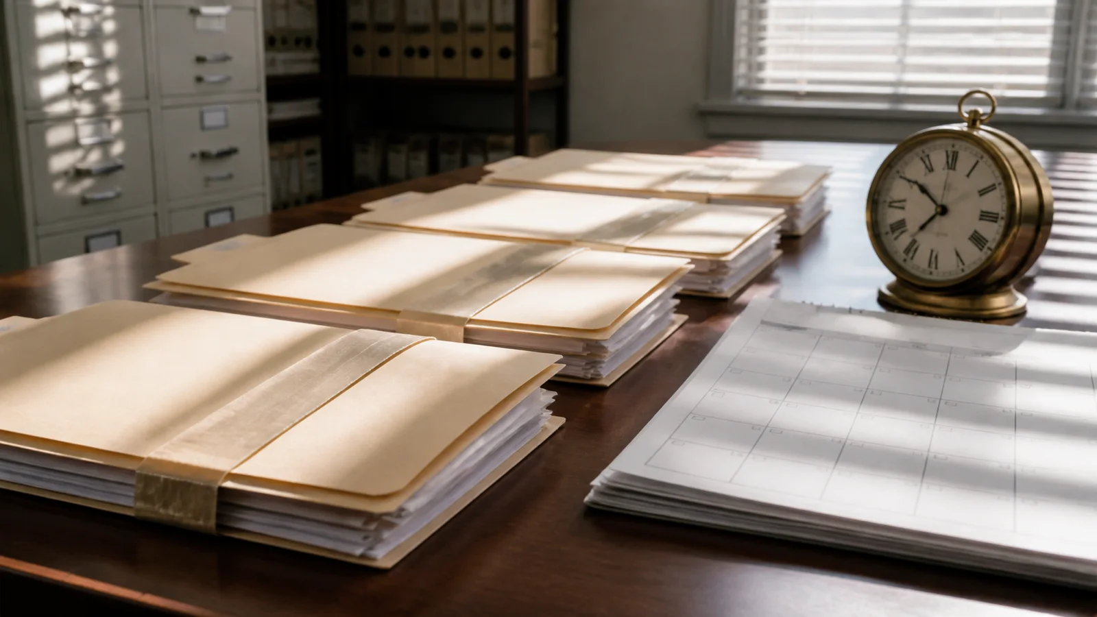 Government case files and calendar representing Florida execution activity