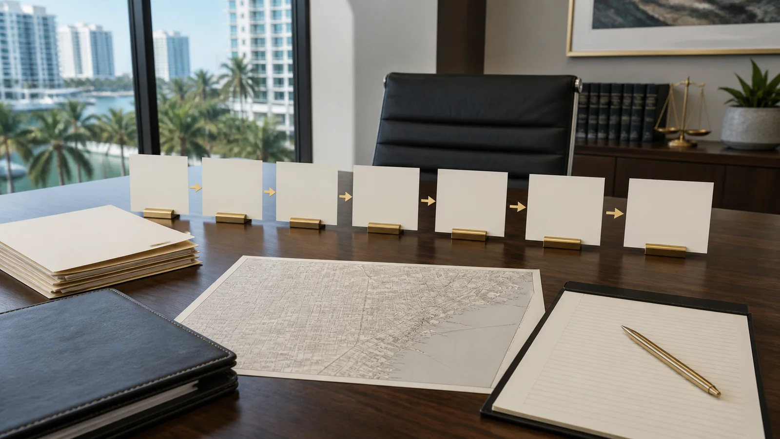 Attorney organizing a timeline for a Fort Lauderdale sex offense defense