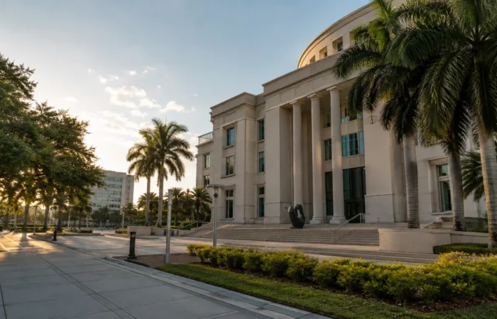 South Florida courthouse exterior for a Fort Lauderdale pre-arrest investigation article